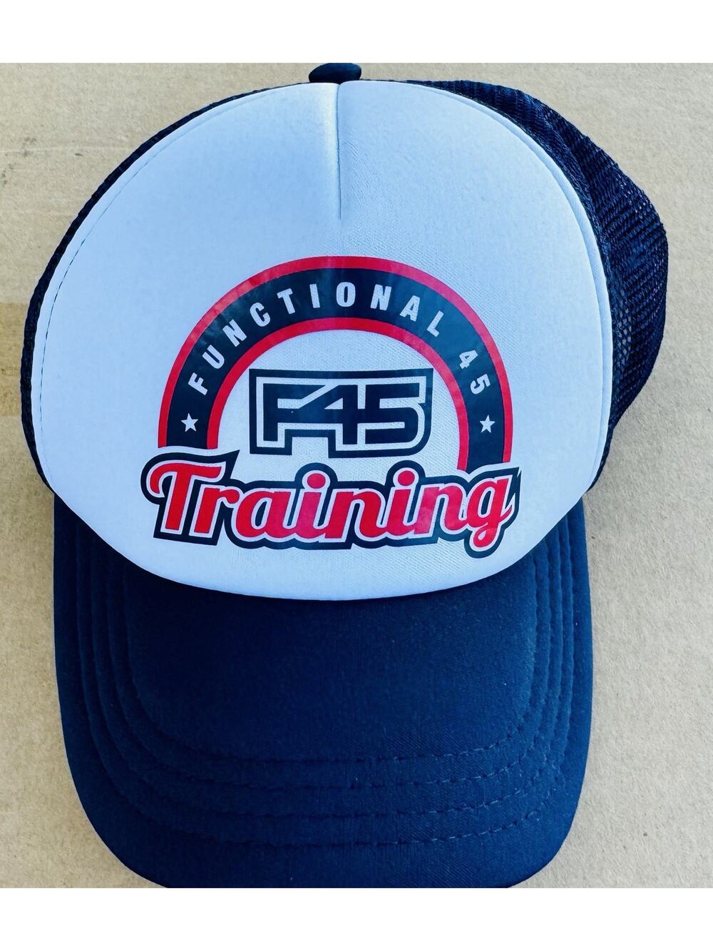 F45 Training Snapback Trucker Hat Blue White Adjustable Cap
